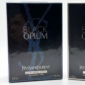Yves Saint Laurent Black Opium Eau de Parfum — Black with Blue Logo